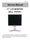 Dell 1707FPc Service manual
