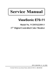ViewSonic E70-8 Service manual