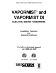 DriSteem VAPORMIST DI Specifications
