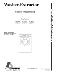 Alliance Laundry Systems SF25VNV Specifications