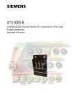 Siemens DTU3005-B Operator`s manual