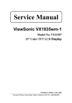 ViewSonic VX1935wm-3 Service manual