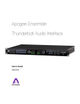 Apogee ensemble User`s guide