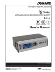 Dukane iQ Series User`s manual