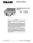 Vulcan-Hart 24RRG Service manual