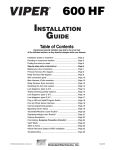 DEI 600HF Installation guide