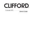 Clifford CONCEPT 470 Programming instructions