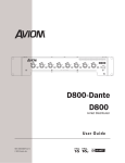 Aviom D800 User guide