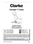 Clarke Vantage 17 cable Operator`s manual