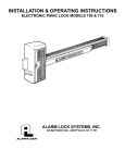 Alarm Lock 710 Operating instructions