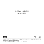 DSC PC1150 Installation manual