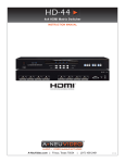 A-Neu Video HD-44 Instruction manual