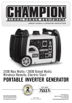 Champion Power Equipment PORTAbLE GENERATOR Owner`s manual