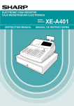 Sharp XEA401 - Cash Register W/THERMAL Printer Instruction manual