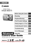 Canon Digital IXUS 900 TI User guide