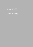 Acer P300 User guide