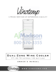 Vinotemp VT -WINEDRAW4 Operating instructions