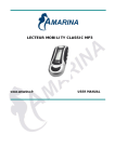 Amarina LECTEUR MOBILITY CLASSIC MP3 User manual