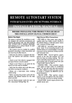 Autostart Keyless Entry and Alarm System ASL-550 Installation manual