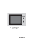 Caple CM103 Operating instructions