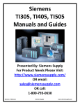 Siemens SIMATIC TI505 Technical data