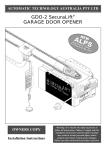 Automatic Technology Australia GDO-2 SecuraLift Specifications