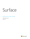 Microsoft Surface Pro User guide