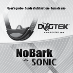 Dogtek NoBark Sonic User`s guide