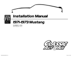 Classic AutoAir 1971-1973 Mustang A/C system Installation manual