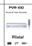 Wintal PVR-X10 Instruction manual