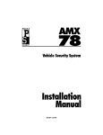 AMX AMX78 Installation manual