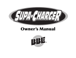 BBE Sound SUPA-CHARGER Owner`s manual