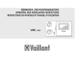 Vaillant VRC 420 Instruction manual