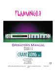 Crane Flamingo.1 Operator`s manual