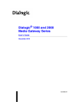 Dialogic 4000 Series SU4.1 User`s guide