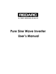 Redarc R-24-1500S User`s manual