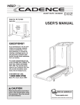 Weslo WLTL31090 User`s manual