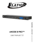 Elation eNODE 8 Pro User manual