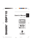 Behringer SHARK DSP110 Operating instructions