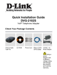 D-Link DVG-2102S Installation guide
