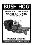 Bush Hog Grass Catcher Operator`s manual