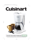 Cuisinart DGB-300 Programming instructions