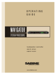 SABINE NAV4802-DC-U Operating instructions