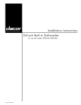Dacor Built-In Dishwasher Specifications