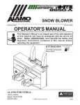 Alamo Great White 8650-A Operator`s manual