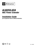 Altronix AL602ULADA Installation guide
