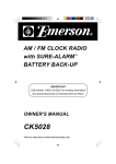 Emerson CK5028 Owner`s manual