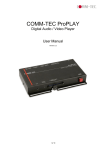 Comm-Tec ProPLAY HD User manual