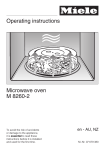 Miele Microwave Oven Operating instructions