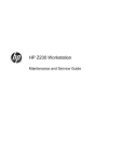 HP Z230 SFF Workstation User guide